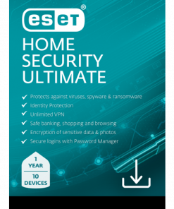 ESET Home Security Ultimate + ID Protect + Unlimited VPN - 10 Devices / 1 Year