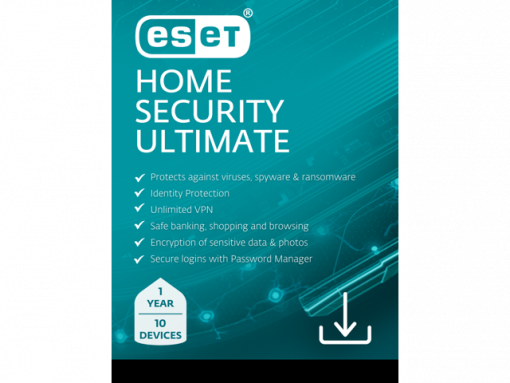 ESET Home Security Ultimate + ID Protect + Unlimited VPN - 10 Devices / 1 Year